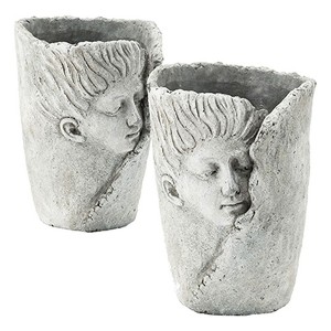 Okak 9x5.5x5.7 Inches Sand and Cement Conch Shell Planter Textured Finish for Indoor and Outdoor Use, Decorative Plant Pot - 1 of 4