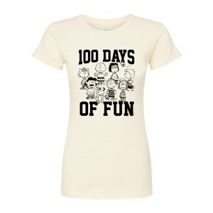 Women's - Peanuts - 100 Days Of Fun Fitted Graphic T-Shirt - 1 of 4