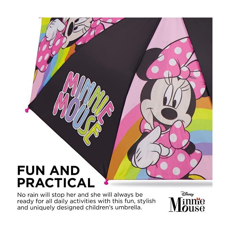 Disney Minnie Mouse Girls Umbrella - Pink/Black, 3 of 5