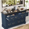 ORRD Farmhouse Style Bedroom 5 Drawer Dresser, 31.5'' Wooden Chest of Drawers with Metal Handles for Living Room, Hallway, Closet (Gray) - 4 of 4