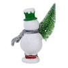 Ganz 4.75 In Vintage-Looking Snowman Figurine Top Hat Tinsel Scarf Snowman Figurines - 3 of 3