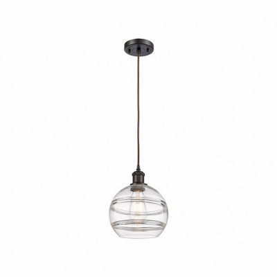 Rochester - 1 Light Cord Hung Mini Pendant In Industrial Style-9.88 Inches Tall and 8 Inches Wide