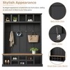 Whisen Freestanding Hall Tree with Shoe Bench, Storage Shelves and 3 Hanging Hooks - 3 of 4