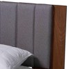 Baxton Studio Queen Size Kalista Fabric and Wood Bed with Built-In Side Tables Gray/Walnut Brown - 4 of 4