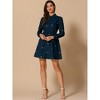 INSPIRE CHIC Women's Casual Long Sleeve Half Placket Embroidered Floral Mini Shirt Dress - 2 of 4