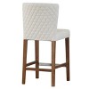 New Pacific Direct Albie Diamond Stitching PU Leather Counter Stool - White / Danburry White (Pack of 1) - 4 of 4