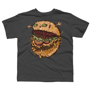 Boy's Design By Humans Monster Burger By LetterQ T-Shirt - 1 of 3