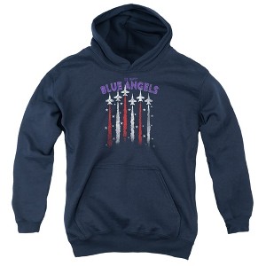 Boys’ Blue Angels Jet Flag Hooded Sweatshirt - 1 of 4