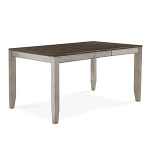 Abacus Dining Table Alabaster/Honey - Steve Silver Co.: Rubberwood & Acacia, Butterfly Leaf, Seats 6 - 1 of 4