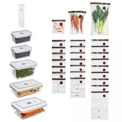 Zwilling Fresh & Save 32-pc Vacuum Sealer Machine Set, Sous Vide Bags, Meal prep, Airtight Food Storage Containers Glass
