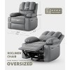homfan Oversized Recliner Chair w/ Heat & Massage - 360° Swivel Rocking Chair w/ Cup Holder - 2 of 4