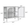 NicBex Sideboard Cabinet with Adjustable Shelves Modern Boho Buffet Storage Cabinet with 2 Glass Doors  for Entryway,Living Room - 3 of 4