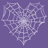 Women's Lost Gods Halloween Heart Spider Web Racerback Tank Top - 2 of 4