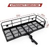 Hitch Mount Cargo Carrier Basket,60"x24"x14" 500 Lb Capacity Includes Net and Straps fits 2-Inch Receiver Ideal for Cars and SUVs - 4 of 4