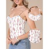 INSPIRE CHIC Women's Sweetheart Neck Going Out Bustier Sleeveless Floral Crop Camisole - 2 of 4