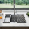 Kitchen Sink, 30 Inch Brushed Nickel Topmount Kitchen Bar Sink - 4 of 4
