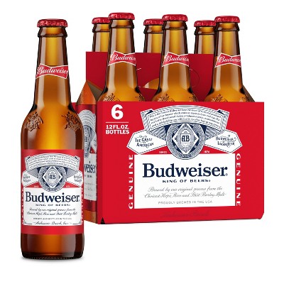 Budweiser Lager Beer - 6pk/12 Fl Oz Bottles : Target