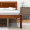 Infans Queen Size Wooden Platform Bed Frame with Headboard Mattress Foundation Walnut - 3 of 4