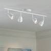 Pro Track 4-Light Heads LED Wall or Ceiling Track Light Fixture Kit GU10 Dimmable Directional Adjustable White Modern Kitchen Bathroom 29 3/4" Wide - 2 of 4