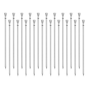 Unique Bargains Stainless Steel Drink Appetizer Cocktail Picks 4.3" - 1 of 4