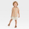 OshKosh B'gosh Toddler Boys' Plaid Woven Top - Orange - 3 of 3
