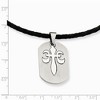 Black Bow Jewelry Stainless Steel Fleur De Lis Dog Tag Necklace - 2 of 4