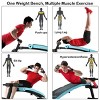 SuperFit Folding Weight Bench Adjustable Sit-up Board Curved Decline Bench BlueRed - 4 of 4