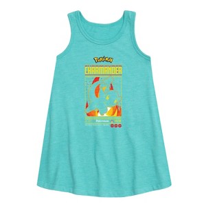 - Pokémon - Charmander Retro Graphic Sleeveless Aline Dress - 1 of 3