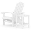 vidaXL Adirondack Chair Set - Outdoor Garden, Patio, Terrace - White HDPE - Low Maintenance, Weather-Resistant - 2 of 4