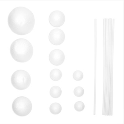 Bright Creations DIY Solar System Model Kit with Foam Balls and Bamboo Sticks