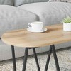 Clihome Modern Durable Oval Coffee Table, 31.5 Inch Industrial Center Table for Modern Living Room & Small Spaces - 3 of 4