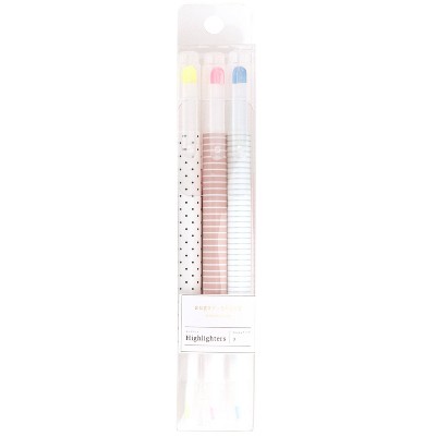 3ct Highlighters Yellow/Blue/Pink - Sugar Paper Essentials