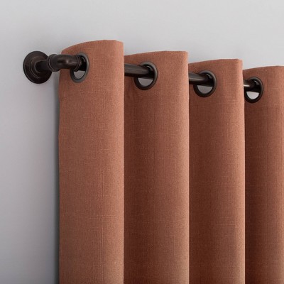 Terracotta Orange Blackout Grommet Curtain Panel 50" x 96"
