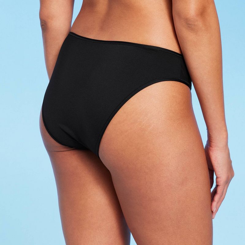 Women's Mesh Insert Cheeky Hipster Bikini Bottom - Shade & Shore™ Black, 6 of 7