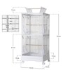 40-Inch Small Bird Double Cage, Suitable for Parrots, Canaries, Long-Tailed Small Parrots, and Cockatiels, with Removable Perch, Snow White - 2 of 3