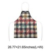 Unique Bargains Christmas Aprons Linen Black Beige Red Green 21.65"x26.77" 1 Pc - 3 of 4