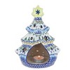 Blue Rose Polish Pottery 198 Vena Christmas Tree Luminary - 2 of 4