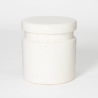 Murray Round Ceramic End Table White - Threshold&#8482; designed with Studio McGee