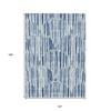 Navy Blue And Sky Blue Abstract Washable Indoor Outdoor Area Rug - 3 of 4