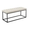 42" Rectangle Bench with Black Metal Base - WOVENBYRD - 2 of 4