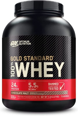 Optimum Nutrition, Gold Standard 100% Whey Protein Powder, Chocolate Malt, 5lb
