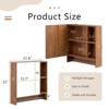 SEVOBAL Bathroom Storage Cabinets Wall Mounted Mirror Cabinet with Shelves and Towel Rack for Bathroom, Walnut, 21.65"*21.26"*5" - 3 of 4