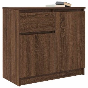 CLIHOME 3 Doors Kitchen Sideboard Buffet Cabinet Engineered Wood Compact Storage Cabinet Modern Kitchen Cupboard - 1 of 4