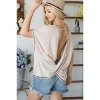 Slickblue Open Back Wide Sleeve Top, Short Sleeves, Bold & Stylish for Nights Out, Black, S - 2 of 4