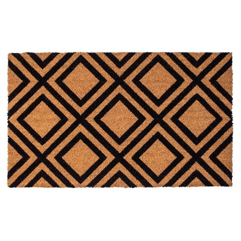 2' X 5' Indoor/outdoor Coir Doormat Natural/black - Entryways : Target