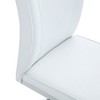 GlasFlength Indoor Dining Chairs Modern Dining Place with Comfortable Support for Dining Room or Kitchen, White,17.5”*16”*39" - 3 of 4