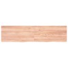 vidaXL Table Top Light Brown 63"x15.7"x(0.8"-1.6") Treated Solid Wood Oak - 3 of 4
