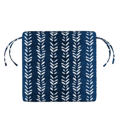 Flutter Shibori Outdoor Seat Cushion Indigo - Skyline Furniture