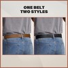 Wrangler Men's Reversible Leather Belt, Brown Black Two-in-One Western Belt, One Size, Cut For Fit - 3 of 4