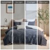 Sapphtopaz Comforter Set Bedding Set Embroidered Chevron Pattern Reversible Quilt Set 3 Piece 1 Quilt, 2 Pillow Shams - 2 of 4